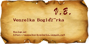Veszelka Boglárka névjegykártya